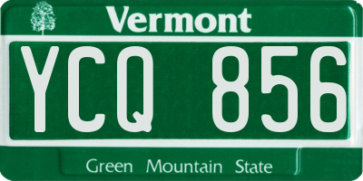 VT license plate YCQ856