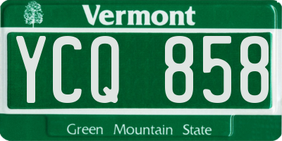 VT license plate YCQ858