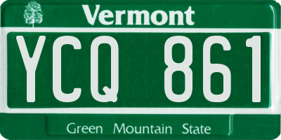 VT license plate YCQ861