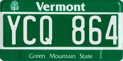 VT license plate YCQ864