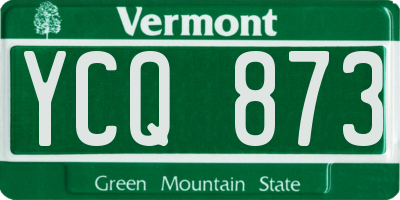 VT license plate YCQ873