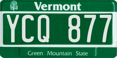 VT license plate YCQ877