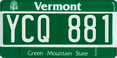 VT license plate YCQ881