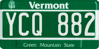 VT license plate YCQ882