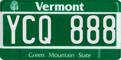 VT license plate YCQ888