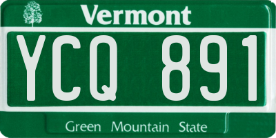 VT license plate YCQ891