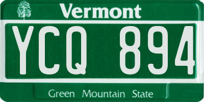 VT license plate YCQ894