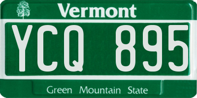 VT license plate YCQ895