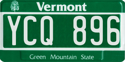 VT license plate YCQ896