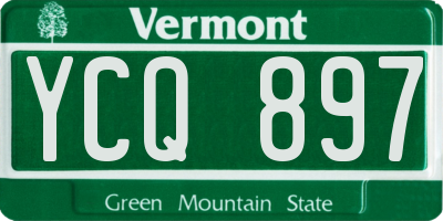 VT license plate YCQ897