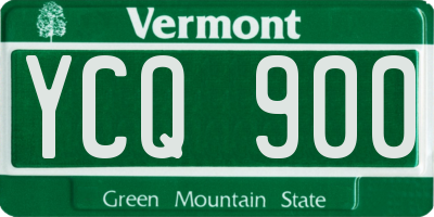 VT license plate YCQ900