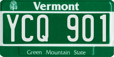 VT license plate YCQ901