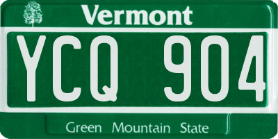 VT license plate YCQ904
