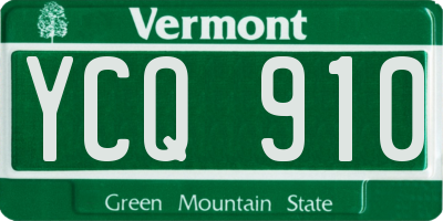 VT license plate YCQ910