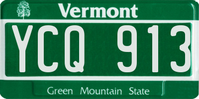 VT license plate YCQ913