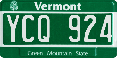 VT license plate YCQ924