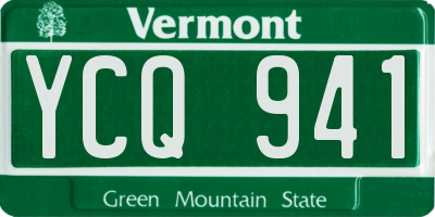 VT license plate YCQ941