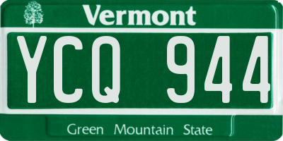 VT license plate YCQ944