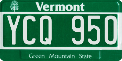 VT license plate YCQ950
