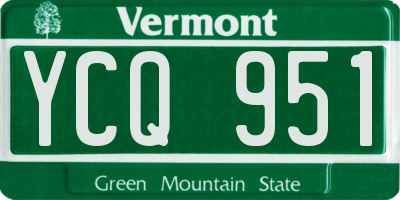 VT license plate YCQ951