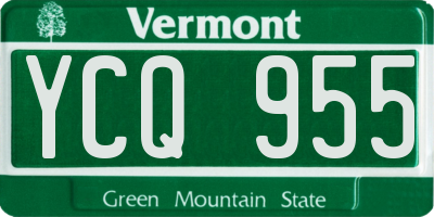 VT license plate YCQ955