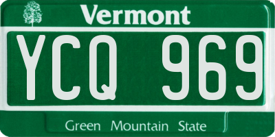 VT license plate YCQ969