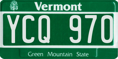 VT license plate YCQ970