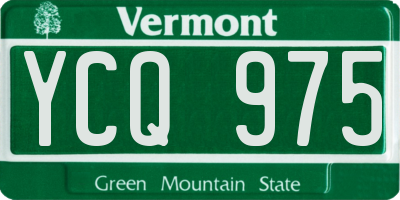 VT license plate YCQ975