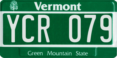 VT license plate YCR079