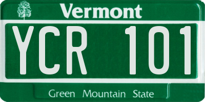 VT license plate YCR101