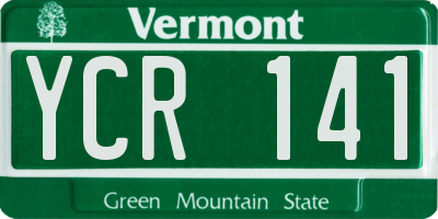 VT license plate YCR141
