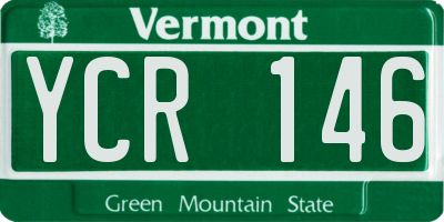 VT license plate YCR146