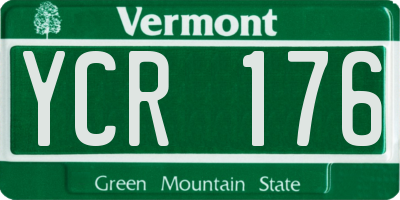 VT license plate YCR176