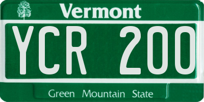 VT license plate YCR200