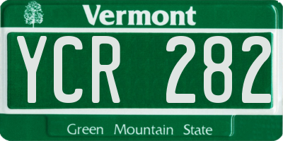 VT license plate YCR282