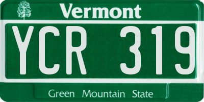 VT license plate YCR319