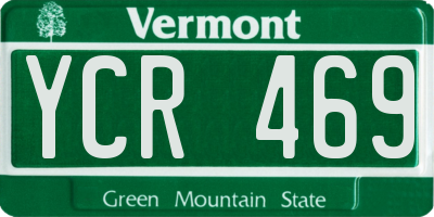VT license plate YCR469