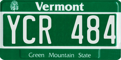 VT license plate YCR484
