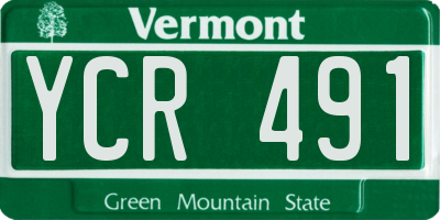 VT license plate YCR491