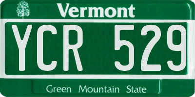 VT license plate YCR529