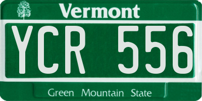 VT license plate YCR556