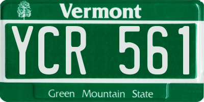VT license plate YCR561