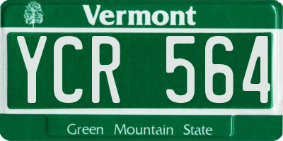 VT license plate YCR564
