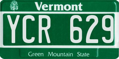 VT license plate YCR629