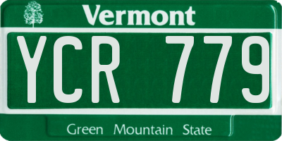 VT license plate YCR779