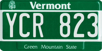 VT license plate YCR823