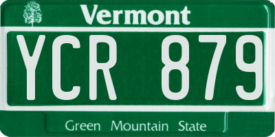 VT license plate YCR879