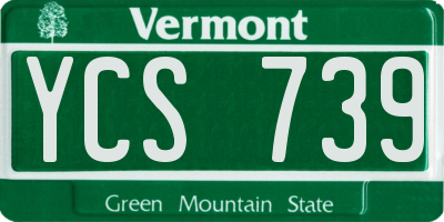 VT license plate YCS739