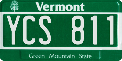 VT license plate YCS811