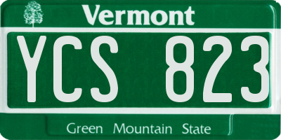 VT license plate YCS823